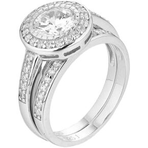 ICEDOUT 2 CT Round Round Cut Miamond Pzel Halo Consigning Beatherity Ring مجموعة 14K أبيض الذهب اللامعة المصنوعة يدويًا 925 Sterling Silver Propose Ring Gorgeous Anniversary Gift for Her in Saudi Arabia