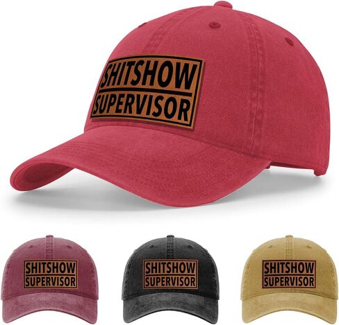 قبعة المشرف على Shitshow ، 324 Style Trucker Leather Patch Hat للرجال والنساء ، 6 لوحة البيسبول قبعة مع Snapback العلبة in Saudi Arabia