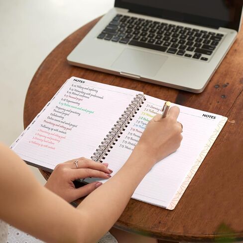 Sunee Planner 2026 أسبوعيًا وشهريًا ، يناير 2026 ديسمبر 2026 ، 6.4 "× 8.3" ، علامات التبويب ، صفحات الملاحظات ، الربط الحلزوني ، الأسود in Kuwait