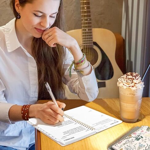 Sunee Planner 2026 أسبوعيًا وشهريًا ، يناير 2026 ديسمبر 2026 ، 6.4 "× 8.3" ، علامات التبويب ، صفحات الملاحظات ، الربط الحلزوني ، الأسود in Kuwait