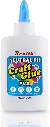 PVA Glue for Lawrs-DRIES واضحة ، لاصق محايد للأس الهيدروجيني للورق ، النسيج ، مشاريع DIY و SCRAPBOOKING-خالية من الأحماض ، مرنة ، رابطة قوية-3.38 FL OZ (100 مل) in Kuwait