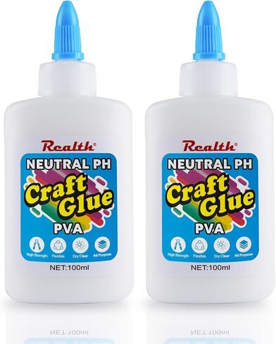 PVA Glue for Lawrs-DRIES واضحة ، لاصق محايد للأس الهيدروجيني للورق ، النسيج ، مشاريع DIY و SCRAPBOOKING-خالية من الأحماض ، مرنة ، رابطة قوية-3.38 FL OZ (100 مل) in Kuwait