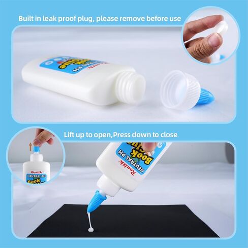 PVA Glue for Lawrs-DRIES واضحة ، لاصق محايد للأس الهيدروجيني للورق ، النسيج ، مشاريع DIY و SCRAPBOOKING-خالية من الأحماض ، مرنة ، رابطة قوية-3.38 FL OZ (100 مل) in Kuwait