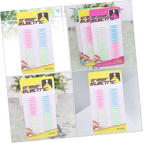 Gatuida 160pcs Electric Eraser Refills Rubber Eraser Cores Soft Touch Small Compatible with Power for Artists Students Teachers Drawing and Office Use Random Color in Saudi Arabia