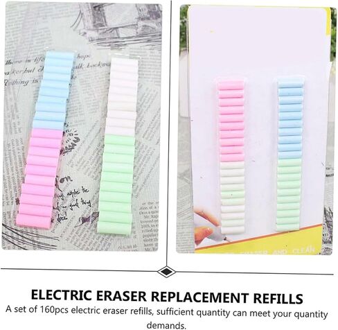 Gatuida 160pcs Electric Eraser Refills Rubber Eraser Cores Soft Touch Small Compatible with Power for Artists Students Teachers Drawing and Office Use Random Color in Saudi Arabia