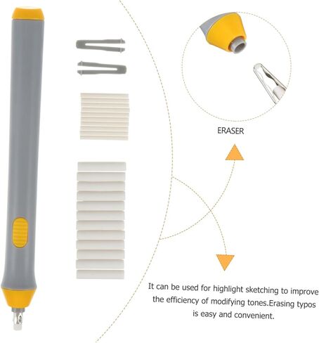 Electric Electric Electric Auto Auto Autate Pencil Eraser للرسم ورسم أداة قرطاسية التحكم الدقيقة للفنانين للطلاب والمصممين غير مدرجون باللون الرمادي in Kuwait