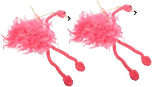 2pcs Plush Flamingo Marionette Puppet Interactive String Pubets Animal Lightweight Wear Plush Plush Vibrent in Kuwait