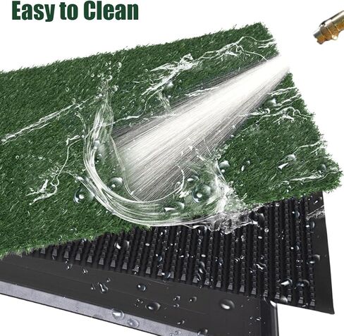 LITA Dog Grass Pad with Tray - Dog Litter Box with 2 Artificial Grass Pads - Potty Tray for Balcony Apartment Indoor Outdoor Use - 20x30 INCH in Kuwait