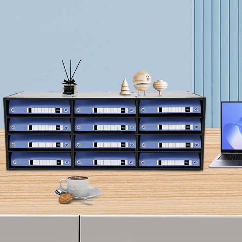 27 Compartments Literature Organizer, Desktop File Sorter Mail Center Paper Storage Cabinet Classroom Mailbox for Files Documents Papers Magazines(White) (White 27Slots) in Saudi Arabia