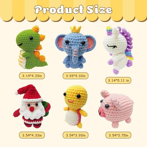 Flashbee 6pcs Crochet Kit للمبتدئين ، 2026 Knitting Kit Craft Knitting Crochet Kits مع دروس فيديو خطوة بخطوة ، مجموعة الكروشيه المبتدئين للبالغين in Kuwait