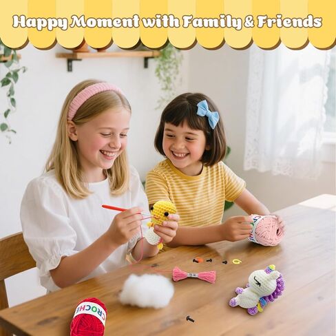 Flashbee 6pcs Crochet Kit للمبتدئين ، 2026 Knitting Kit Craft Knitting Crochet Kits مع دروس فيديو خطوة بخطوة ، مجموعة الكروشيه المبتدئين للبالغين in Kuwait