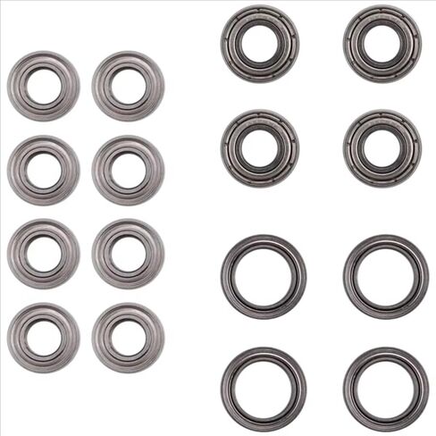 متوافق مع Tamiya لـ TT-02 TT-02D 1/10 ترقيات سيارة التحكم عن بُعد تعديل قطع الغيار 16pcs محامل الكرة RC إكسسوارات سيارة RC in Kuwait