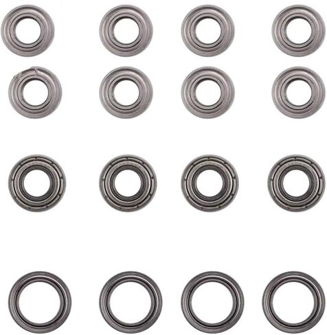 متوافق مع Tamiya لـ TT-02 TT-02D 1/10 ترقيات سيارة التحكم عن بُعد تعديل قطع الغيار 16pcs محامل الكرة RC إكسسوارات سيارة RC in Kuwait