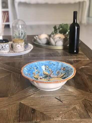 Ceramiche d'Arte Parrini - الفخار الفني للسيراميك الإيطالي يقدم وعاء للمعكرونة ، ريسو ، سلطة ، نمط الليمون أمالفي المصنوع في إيطاليا توسكان فلورنسا in Kuwait