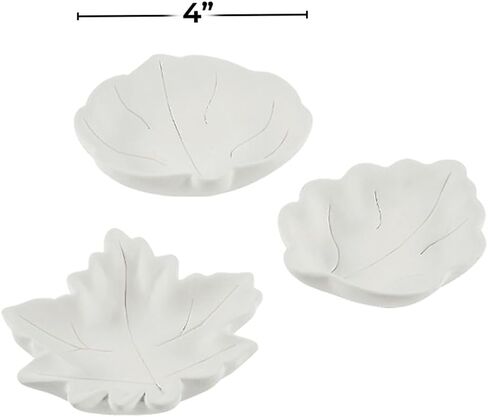 Do It Yourself Ceramic Leaf Shape Mini Bowls - Crafts for Kids and Fun Home Activities in Kuwait
