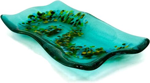 Beach Inspired Gift for Her Aquamarine Decorative Glass Dish in Saudi Arabia