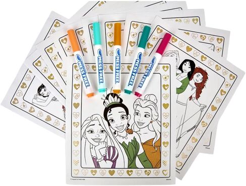 Crayola Color Wonder Disney Princess Glitter Pages & Mess Free Free ، مجموعة تلوين ، هدية للأطفال الصغار 3 وما فوق in Kuwait
