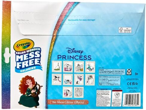 Crayola Color Wonder Disney Princess Glitter Pages & Mess Free Free ، مجموعة تلوين ، هدية للأطفال الصغار 3 وما فوق in Kuwait