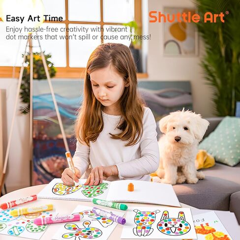 علامات النقطة الفنية المكوكية ، 12 لونًا قابلة للغسل للأطفال الصغار ، يزود Bingo Daubers أطفالًا قبل المدرسة ، الأطفال غير السامة. in Saudi Arabia