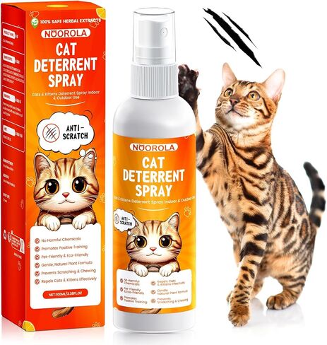 Cat Deterrent Spray, 100 Ml No Scratch Spray for Cats, Natural Cat Scratch Spray Keep Off Cat from Furniture, Plants in Saudi Arabia
