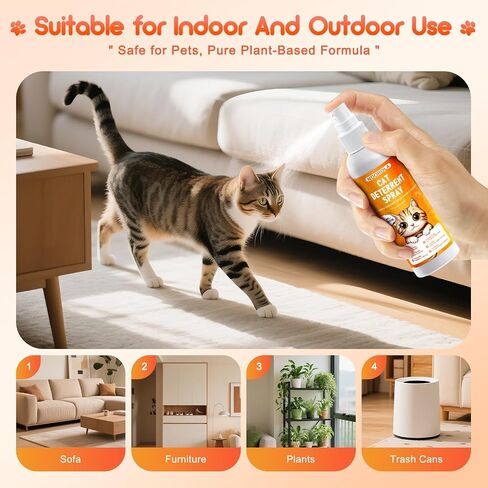 Cat Deterrent Spray, 100 Ml No Scratch Spray for Cats, Natural Cat Scratch Spray Keep Off Cat from Furniture, Plants in Saudi Arabia