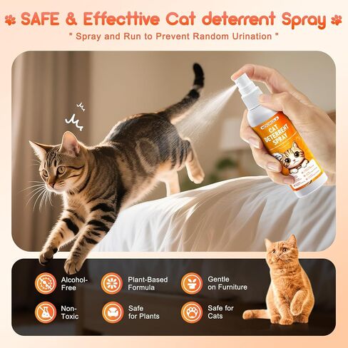 Cat Deterrent Spray, 100 Ml No Scratch Spray for Cats, Natural Cat Scratch Spray Keep Off Cat from Furniture, Plants in Saudi Arabia