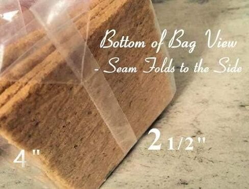100 SMORES BAGS 4"x2"x8" With 2 1/2" Bottom Gusset - Wholesale - Ready to Ship - Poly Clear S'Mores in Saudi Arabia