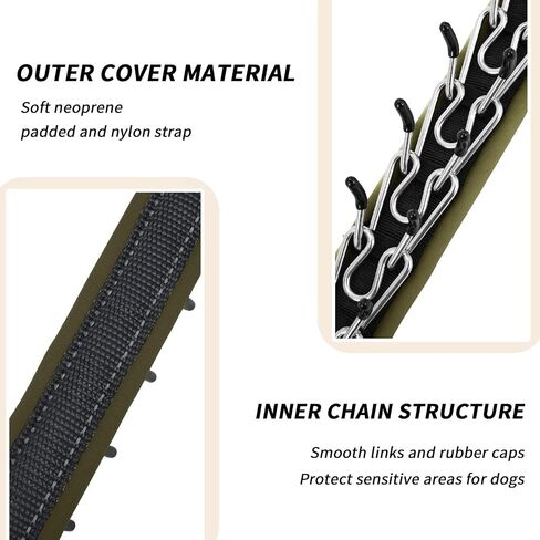 Martingale No Pull Cog Collar للكلاب الكبيرة المتوسطة الصغيرة ، والنيايلون الثقيلة عاكسة قابلة للتعديل طوق الانزلاق السحب مع مشبك للتدريب على المشي M الأسود الجيش الأخضر in Kuwait