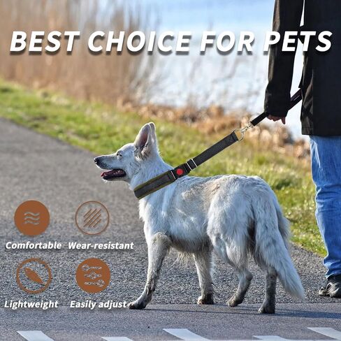 Martingale No Pull Cog Collar للكلاب الكبيرة المتوسطة الصغيرة ، والنيايلون الثقيلة عاكسة قابلة للتعديل طوق الانزلاق السحب مع مشبك للتدريب على المشي M الأسود الجيش الأخضر in Kuwait