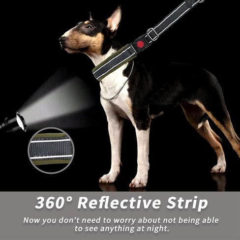 Martingale No Pull Cog Collar للكلاب الكبيرة المتوسطة الصغيرة ، والنيايلون الثقيلة عاكسة قابلة للتعديل طوق الانزلاق السحب مع مشبك للتدريب على المشي M الأسود الجيش الأخضر in Kuwait