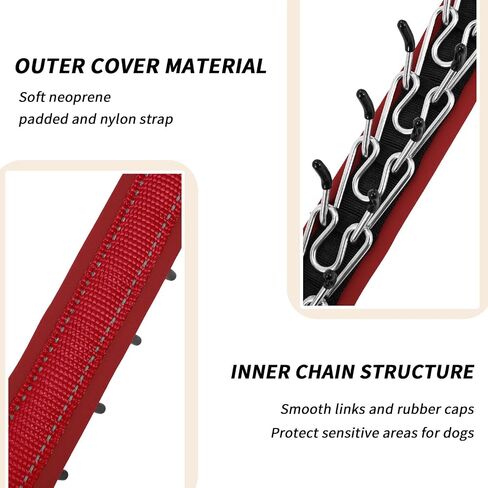 Martingale No Pull Cog Collar للكلاب الكبيرة المتوسطة الصغيرة ، والنيايلون الثقيلة عاكسة قابلة للتعديل طوق الانزلاق السحب مع مشبك للتدريب المشي S الأحمر in Kuwait