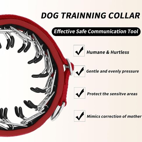 Martingale No Pull Cog Collar للكلاب الكبيرة المتوسطة الصغيرة ، والنيايلون الثقيلة عاكسة قابلة للتعديل طوق الانزلاق السحب مع مشبك للتدريب المشي S الأحمر in Kuwait