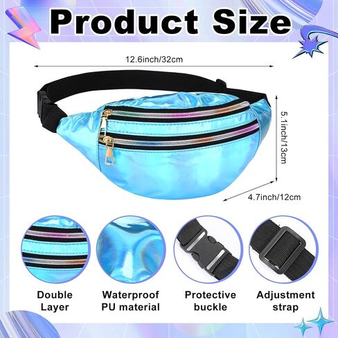80s Costume Accessories Set for Women Holographic Fanny Pack Neon Pink Hair Scrunchies Dangle Earrings Workout Headband Leg Warmers Wristbands for 80's Party Outfits in Saudi Arabia