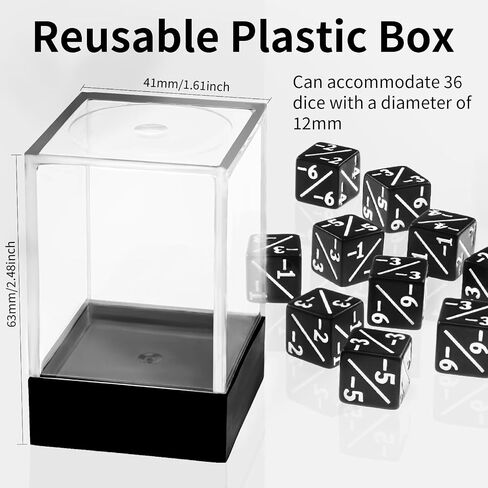 36 Pieces Magic The Gathering MTG Counter Dice +1 Through +6 Life Counter Tokens D6 Solid Dice for MTG, TCG, Cards Gaming Accessories with Portable Plastic Box(Green) in Saudi Arabia
