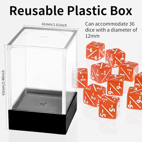 36 Pieces Magic The Gathering MTG Counter Dice +1 Through +6 Life Counter Tokens D6 Solid Dice for MTG, TCG, Cards Gaming Accessories with Portable Plastic Box(Green) in Saudi Arabia