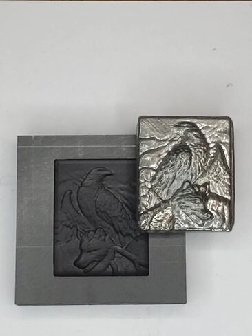 Graphite Mold Eagle & Wolf This Mold is Ideal for Casting a 3D Image. Works Great with Gold, Silver, Copper, Aluminum, Tin, and Other Precious and Non-Precious Metals. As Well as Pressing Glass. in Saudi Arabia