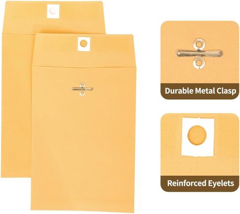 100 Pack Manilla Clasp مظاريف ، حجم 10x13 ، لتقديم أو تخزين أو مستندات بريدية in Saudi Arabia