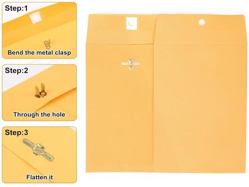 100 Pack Manilla Clasp مظاريف ، حجم 10x13 ، لتقديم أو تخزين أو مستندات بريدية in Saudi Arabia