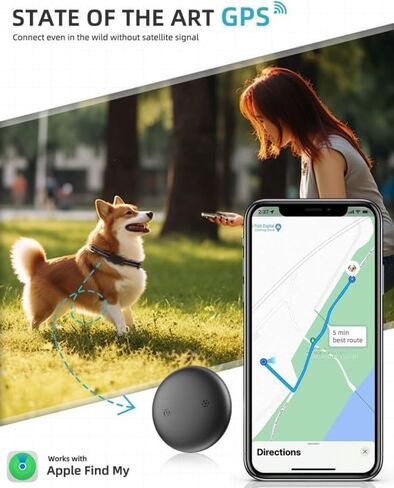 VB GPS Tracker (1 Pack) ، Mini GPS Cat Tracker ، Tag Smart Tag Bluetooth Tracker ، لا توجد رسوم شهرية ، يعمل IP68 Tracker Waterproof مع Find My (iOS Only) ، مضاد للمكتشف ، العلامة المكتشفة للمركبات/الحيوانات الأليفة/الأطفال/الكلاب in Kuwait