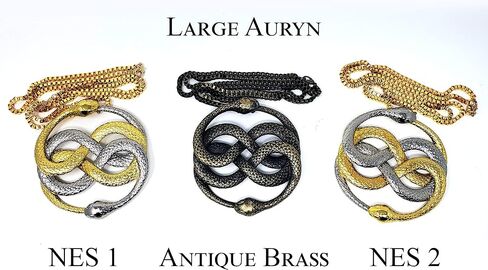 Neverending Story 1 & 2 Auryn قلادة ، ميدالية ، نسخة طبق الأصل من القلادة (نحاس كبير ، عتيق) in Kuwait