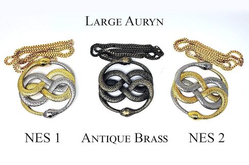Neverending Story 1 & 2 Auryn قلادة ، ميدالية ، نسخة طبق الأصل من القلادة (نحاس كبير ، عتيق) in Kuwait