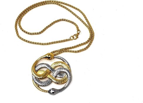 Neverending Story 1 & 2 Auryn قلادة ، ميدالية ، نسخة طبق الأصل من القلادة (نحاس كبير ، عتيق) in Kuwait