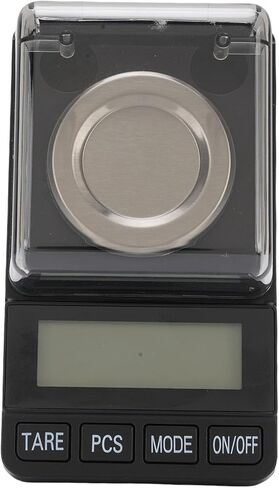 Pocreation 50g milligram مقياس ، شاشة LCD الخلفية الإلكترونية المجوهرات ومقياس الأحجار الكريمة مع غطاء الوجه لمسحوق الأحجار الكريمة للمجوهرات الذهبية in Saudi Arabia