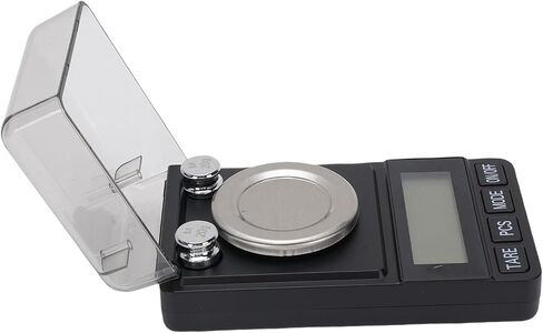 Pocreation 50g milligram مقياس ، شاشة LCD الخلفية الإلكترونية المجوهرات ومقياس الأحجار الكريمة مع غطاء الوجه لمسحوق الأحجار الكريمة للمجوهرات الذهبية in Saudi Arabia