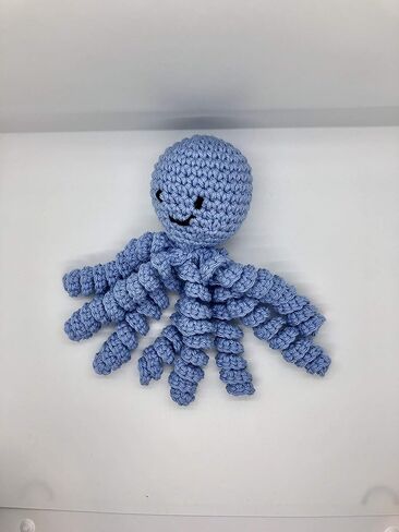 Crochet Octopus for Preemies, Crochet Octopus for Babies in Light Blue, Crochet Amigurumi in Kuwait