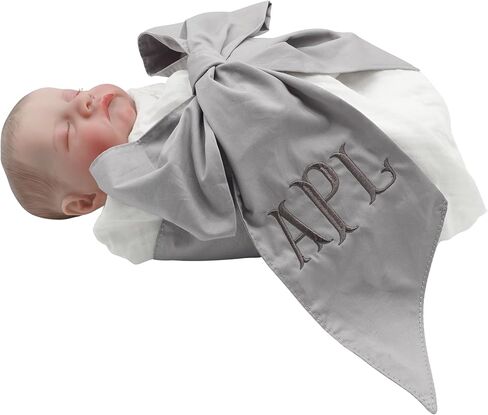 Morxy Personalized Newborn Swaddle Sash-Cotton Maternity Sash with Big Bowknot - Custom Sash for Baby Girls & Boys - Cute Baby Accessory for Newborn Photography Props and Nursery Décor (pink) in Kuwait