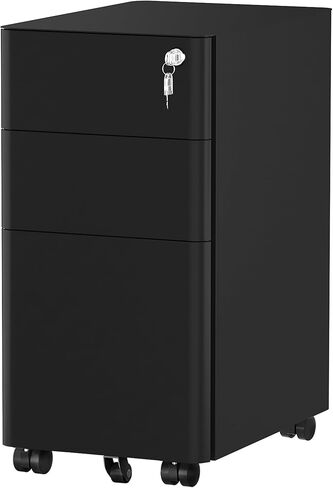 Yitahome 3 File File File Cabinet ، خزانة ملفات الهاتف المحمول للمكتب المنزلي ، أدراج خزانة الملفات المعدنية مع المفاتيح ، خزانة تخزين المكاتب مسبقًا لـ A4/Letter/Legal (أبيض) in Saudi Arabia
