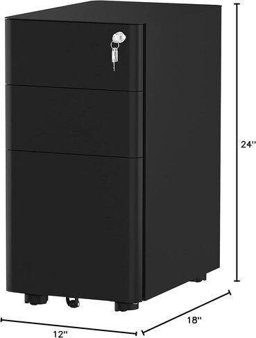 Yitahome 3 File File File Cabinet ، خزانة ملفات الهاتف المحمول للمكتب المنزلي ، أدراج خزانة الملفات المعدنية مع المفاتيح ، خزانة تخزين المكاتب مسبقًا لـ A4/Letter/Legal (أبيض) in Saudi Arabia