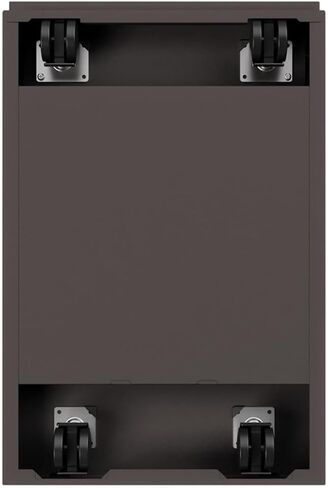 BOWERY HILL 20" 3-Drawer Modern Metal Mobile Pedestal File Cabinet in Espresso in Saudi Arabia