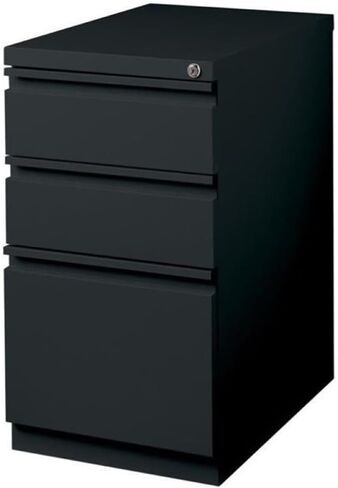 BOWERY HILL 20" 3-Drawer Modern Metal Mobile Pedestal File Cabinet in Espresso in Saudi Arabia